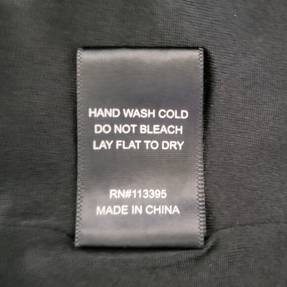 Ark & Co Mini Dress Bell Sleeve Slit Back Size Small Black - Picture 6 of 7